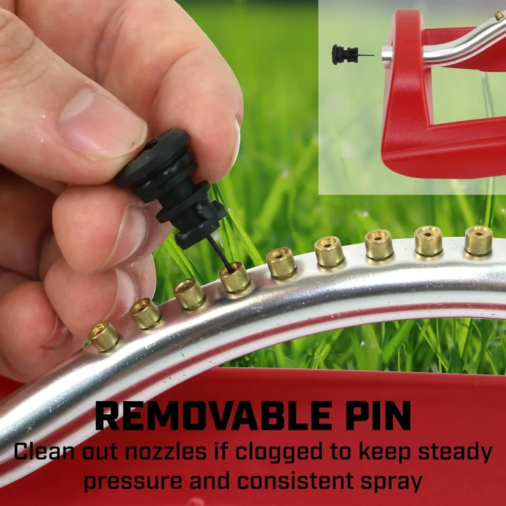 Качающийся спринклер для газона chapin 4990 с 17 латунными насадками, красный