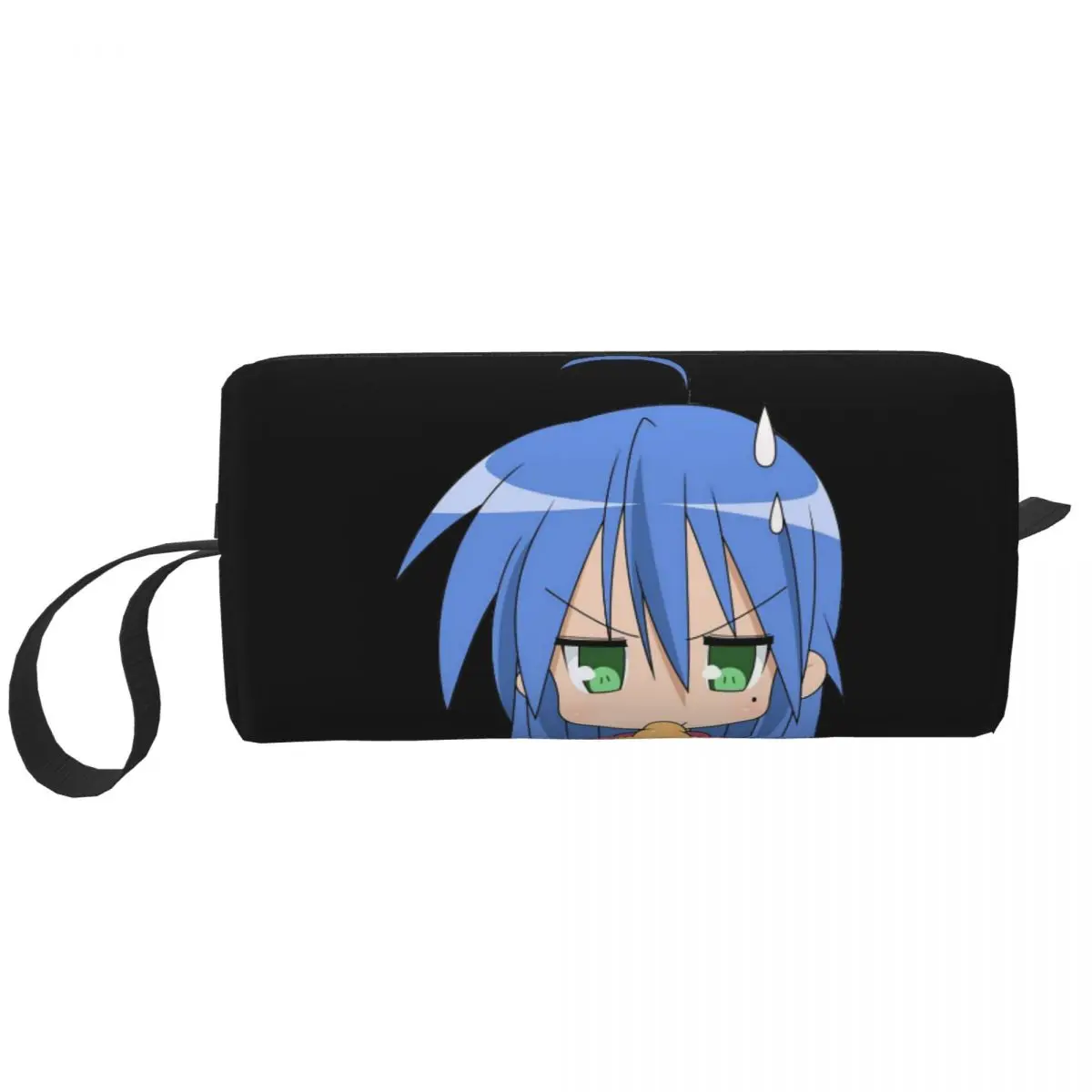 Anime Cute Konata Izumi Federmäppchen für Schüler, Schule, Stiftbox, Bleistiftbeutel, Schreibwaren, Reise, Damen, Kosmetiktasche