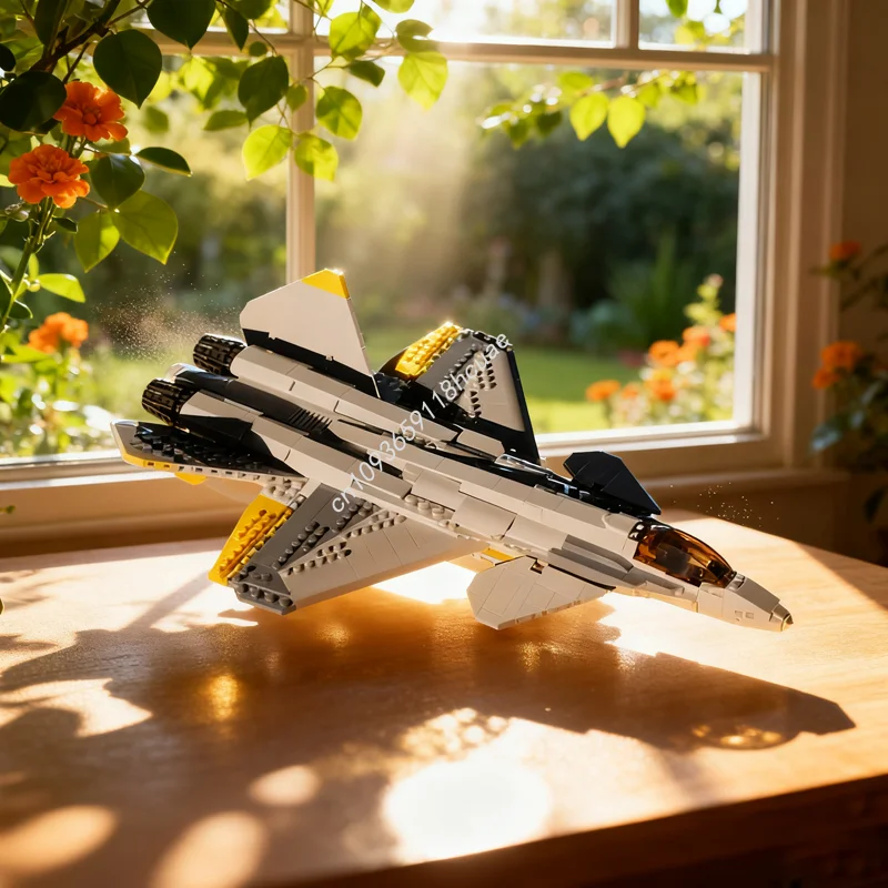 1119pcs MOC ASF Leopard Gen Fighter Concept Model Building blocks Architecture Assemble DIY creative Christmas gifts toy idea