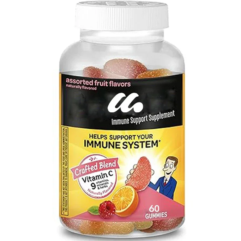 

Adult Vitamin C gummies, containing powerful antioxidants Vitamin C and E, free of caffeine, various fruit flavors