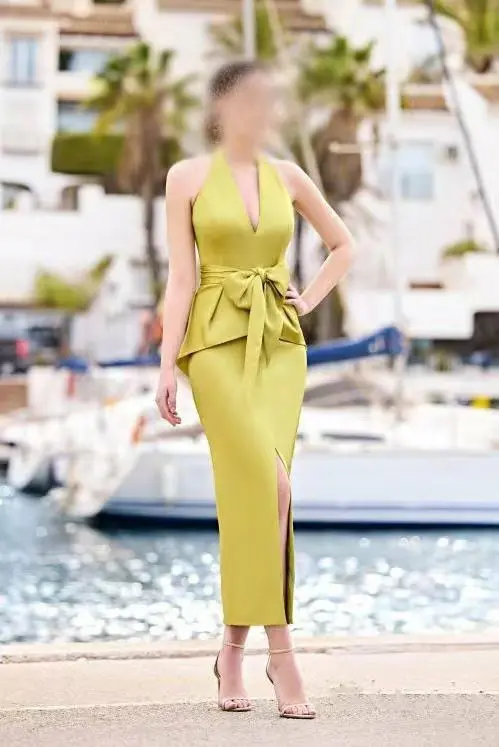 

Dress Ankle Length Luxury Birthday Evening Dress Full Sleeves Summer Elegant Wedding Party Gowns For Women V-Neck