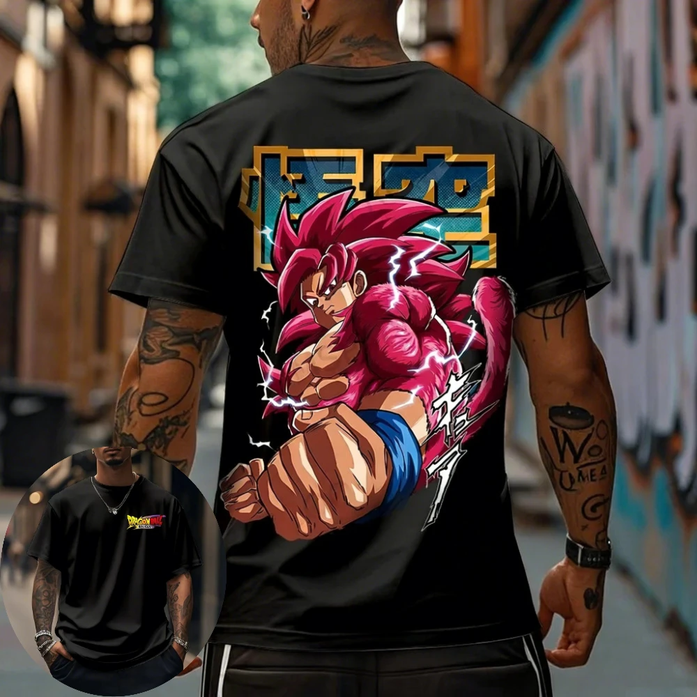 Dragon Ball GT Herren- und Damen-T-Shirts, Son Goku Anime-T-Shirt, Sommer-T-Shirt für Jungen, kurze Ärmel, neue Retro- und vielseitige Eltern-Kind-Outfits