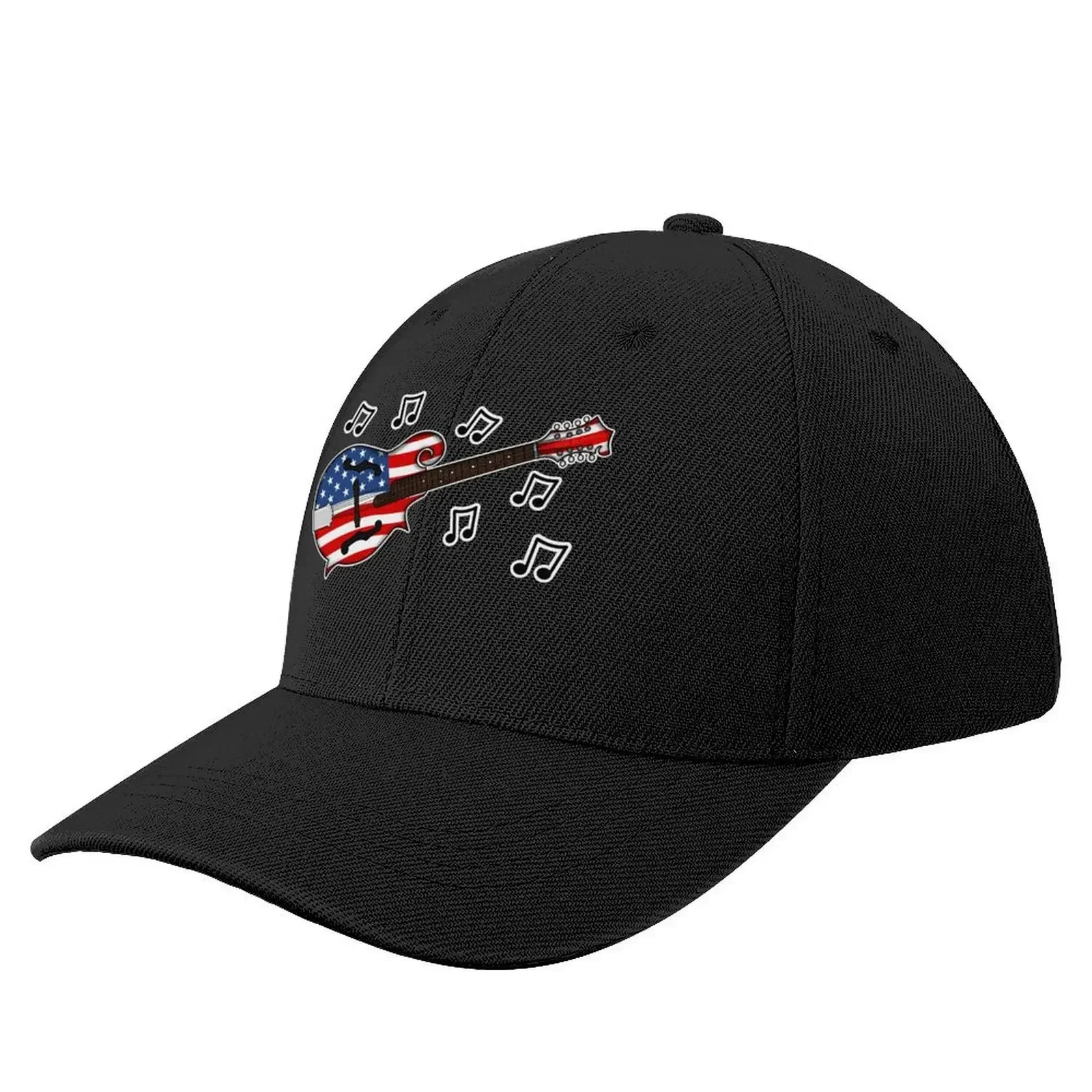 4th July Mandolin America Rocks USA Flag Mandolinist Baseball Cap Beach Bag Hat Baseball Cap Women's Hats 2025 Men's