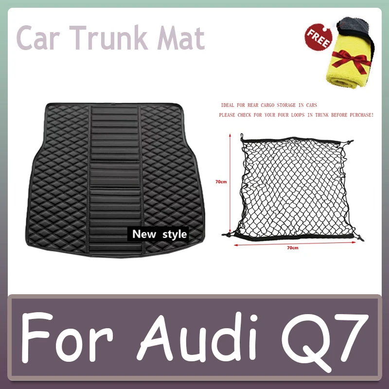 Car Trunk Mat For Audi Q7 4L 5-Seat 2006-2015 07 08 09 10 11 12 13 14 Custom Car Accessories Auto Interior Decoration