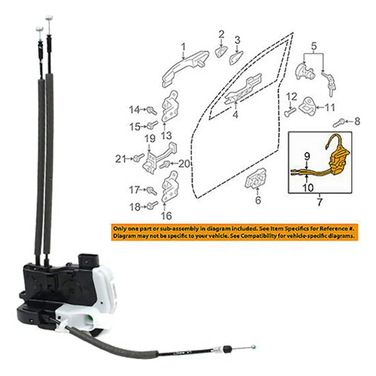 1Set/4pcs Front Rear Door Lock Latch Actuator Assy for Hyundai Tucson IX35 2010-2017 81310-2S000 81410-2S000