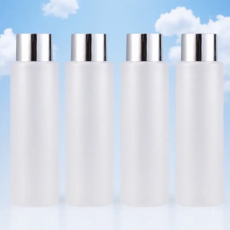 Botellas de tóner de plástico para mascotas, contenedores de viaje semitransparentes recargables para dispensador de líquidos, loción y champú, 4 Uds.