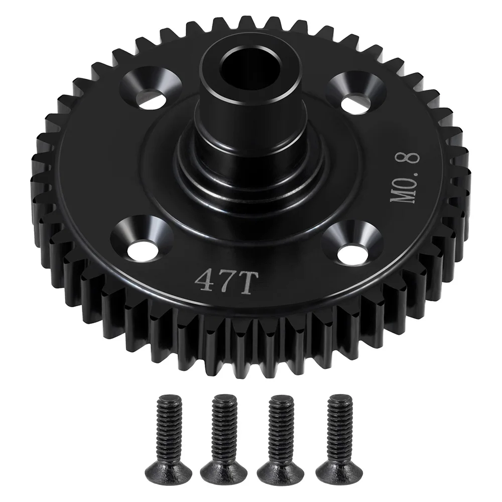TRINOOD Steel Mid Diff Gear 0.8M 47T Spur Gears for 1/16 T-raxxas Mini Maxx Upgrade Parts