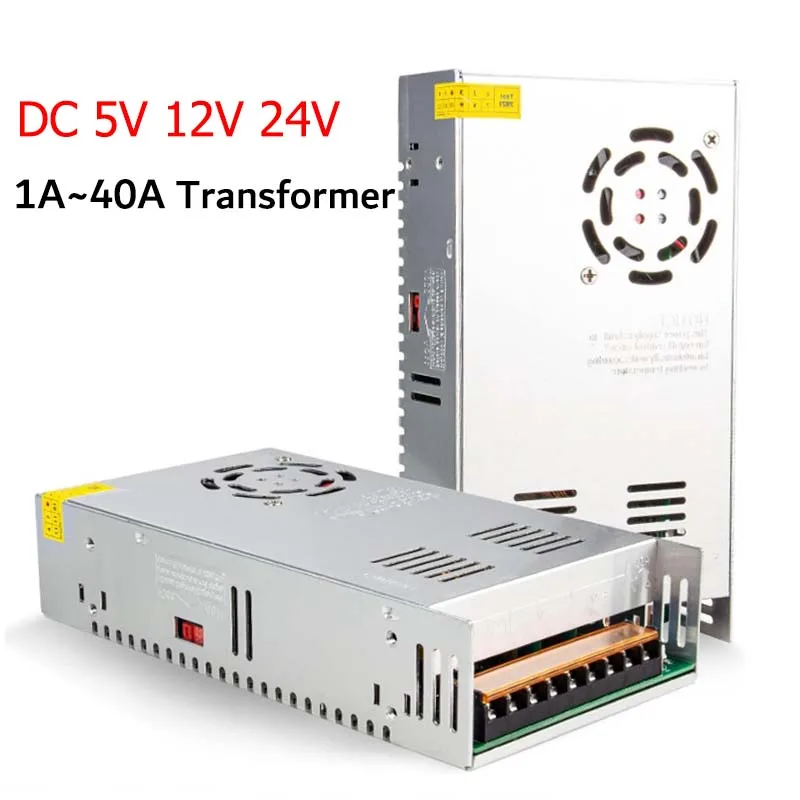 

Switching Power Supply AC 110V~220V To DC 5V 12V 24V LED Power Adapter Driver 2A 3A 5A 10A 15A 20A 30A 40A Lighting Transformer