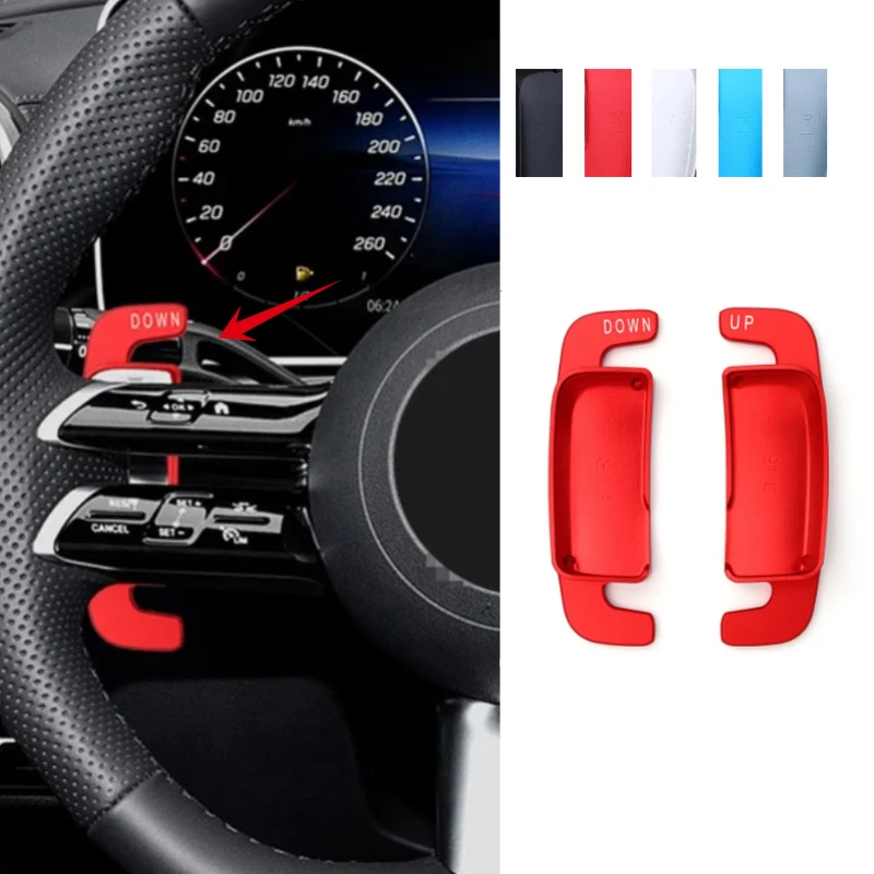 

For Mercedes-Benz E S C-class C200L C260L EQE EQS GLA GLC CLA Car Steering Wheel Shift Paddle Aluminum Alloy Extension Shifter