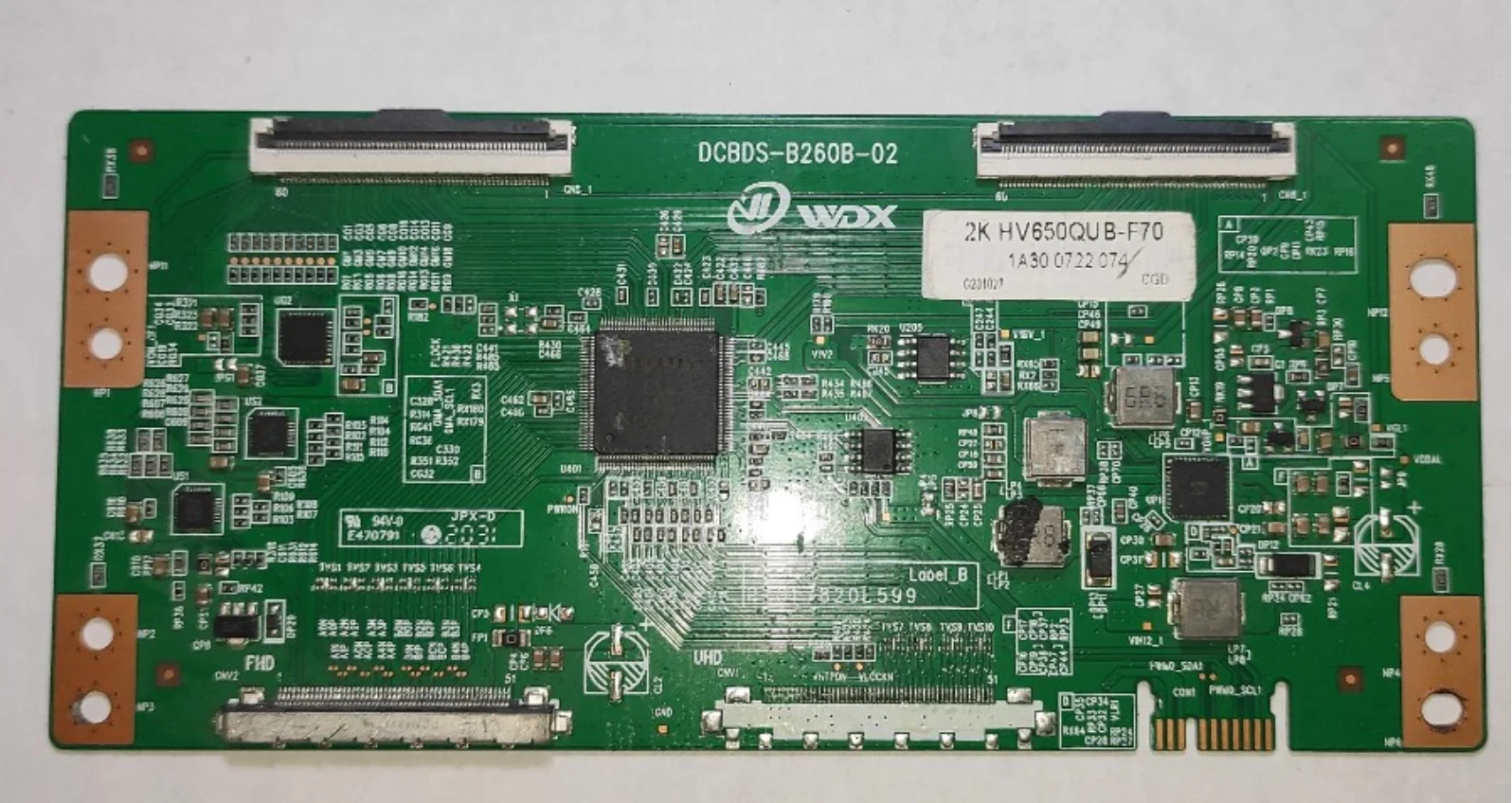 DCBDS-B260B-02 HV650QUB-F70 HV550QUB-F70กระดานตรรกะ HV430QUB-F70 2K หรือ4K T-CON