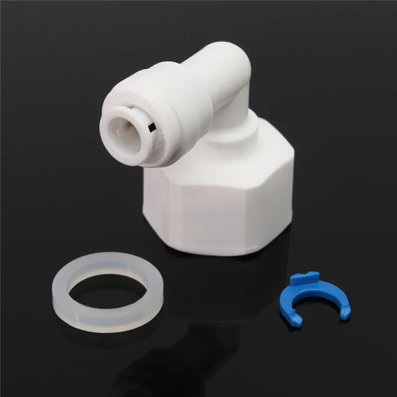 Elbow Female Quick Fittings 1/2 quot Female thread Elbow To 1/4" Push Fit Tube Quick Connection Adapter For RO Water System