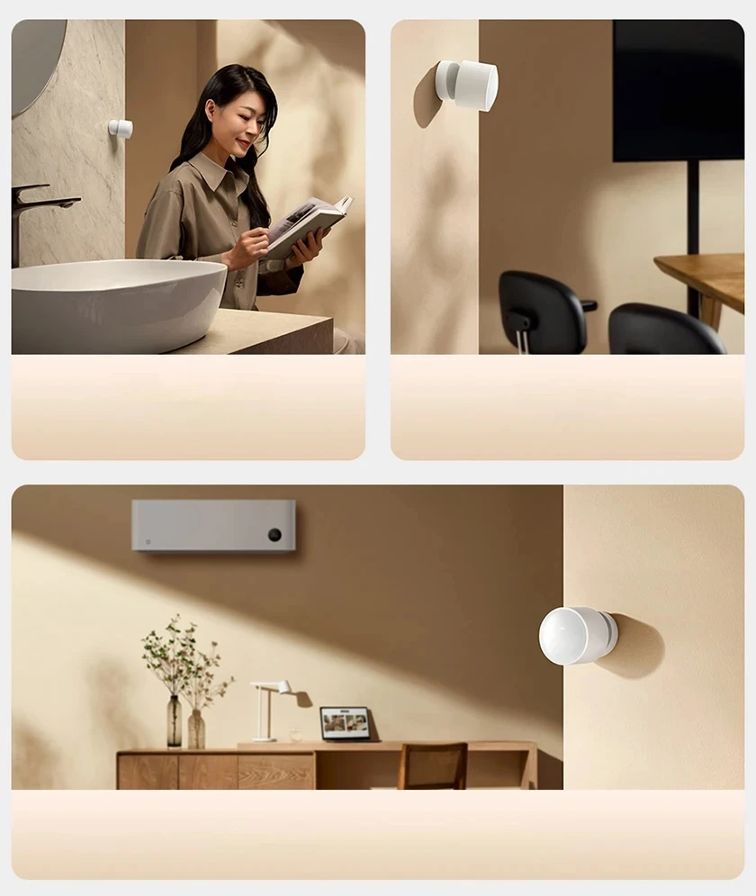 Xiaomi Mijia Human Presence Sensor Smart Human Body Exists Sensor Wide-Angle Coverage Work With Mi Gateway Mi Home App