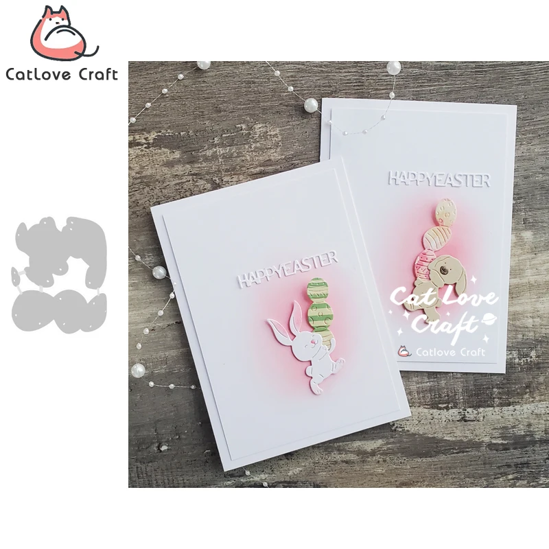 Catlove Kaninchen Hund Osterei Metall Stanzformen Scrapbooking Form Schablone Gestanzte Kartenherstellung DIY Handwerk Prägung Neue Stanzformen
