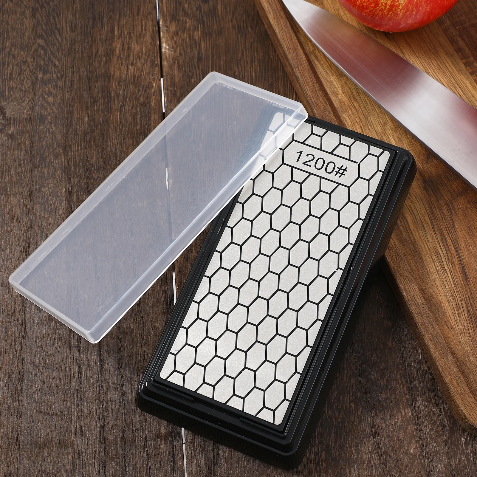 

Double Sided Diamond Sharpening Stone 600 1200 Grit Kitchen Cutting Tool Sharpener Non Slip Base for Knives Scissors Ceramic