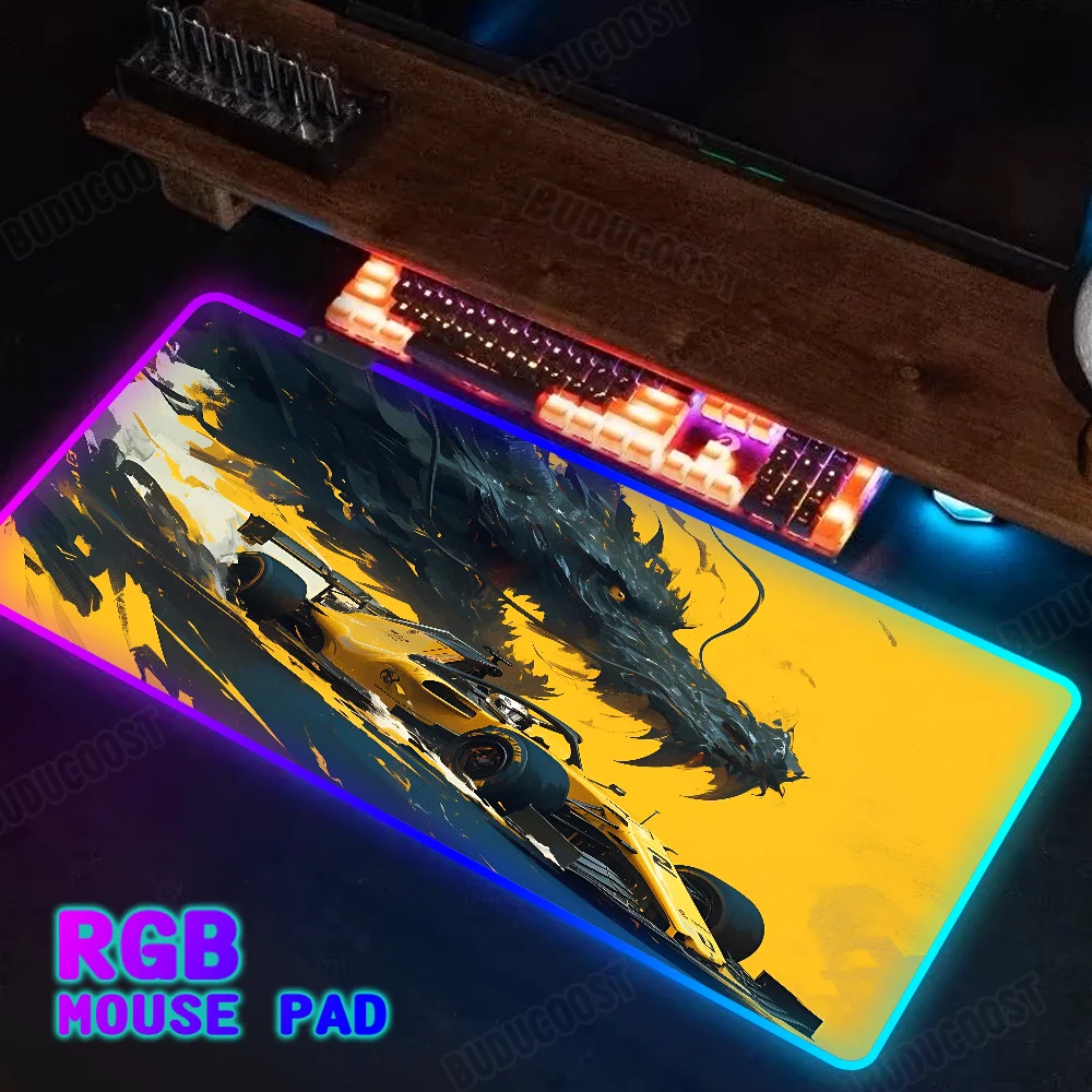 Rgb mouse pad 900x400 GTR racing Mousepad led mat Expansion pad lighting Cool carpet xxl Personalized carpet backlight table mat