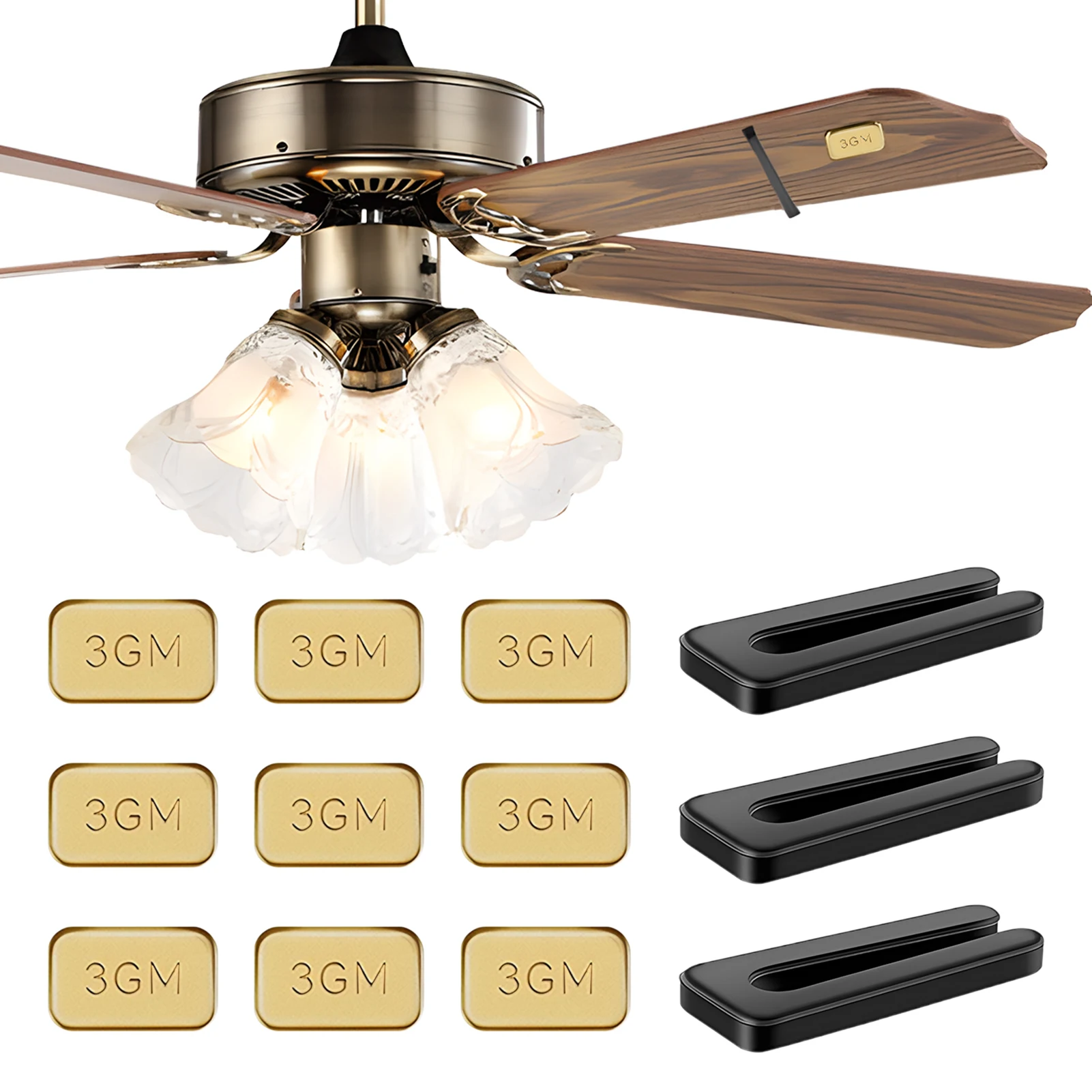 12pcs/9pcs Ceiling Fan Balancing Kit Self Adhesive With Clips Home 3G 5G Weight Tools Practical Blades Accessories Professional