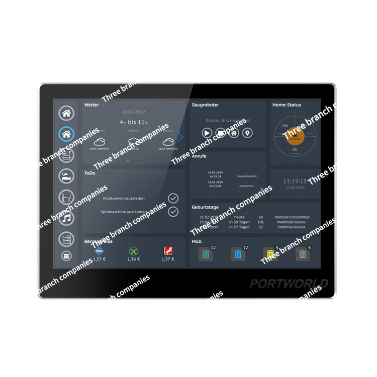 10 inch LCD 1920*1080 IPS android 11 os in wall smart Industrial security system control panel