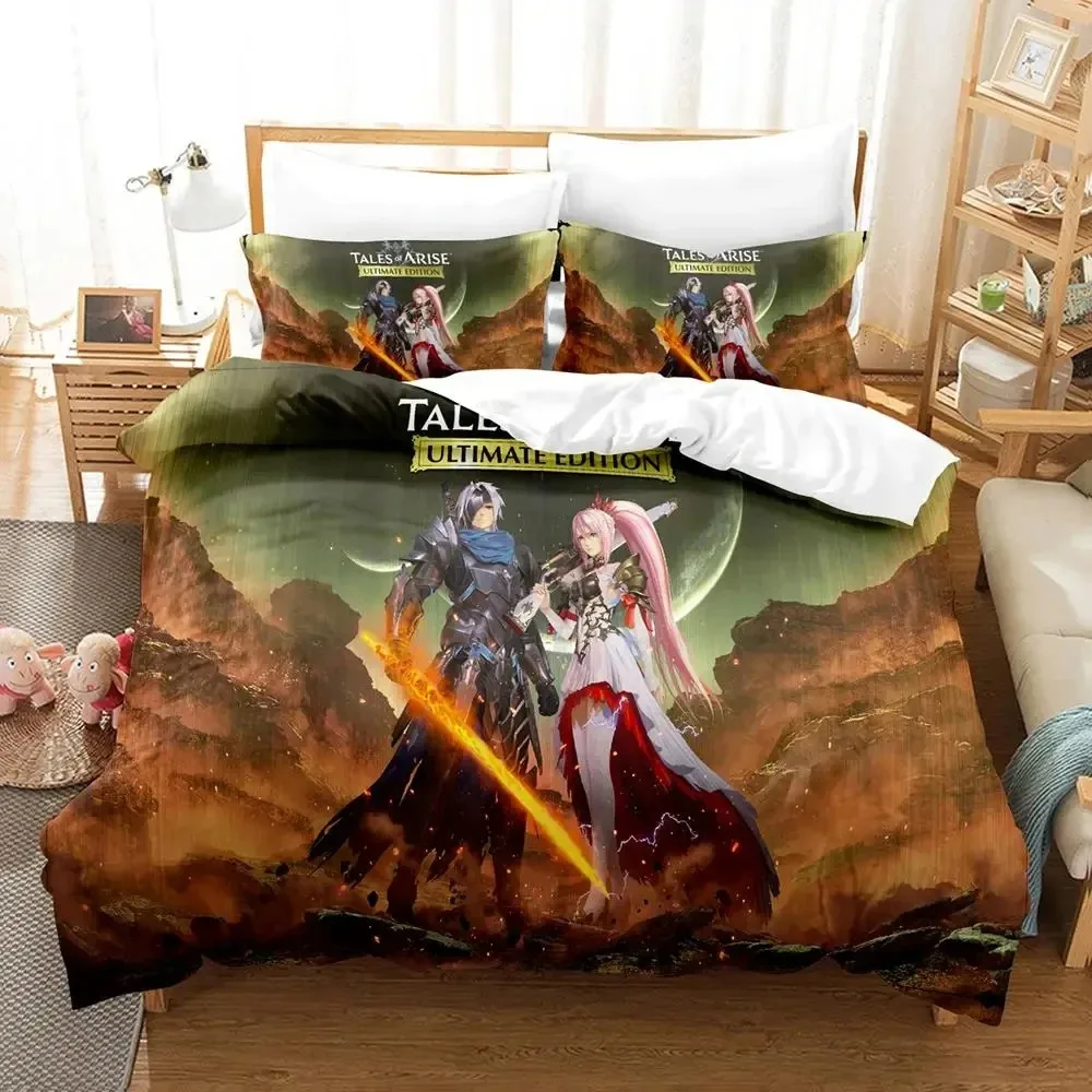 

3D Print Game Tales of Arise Comfortable Duvet Quilt Cover Pillowcase Bedding Set Children Bedroom Decoration Home Textile