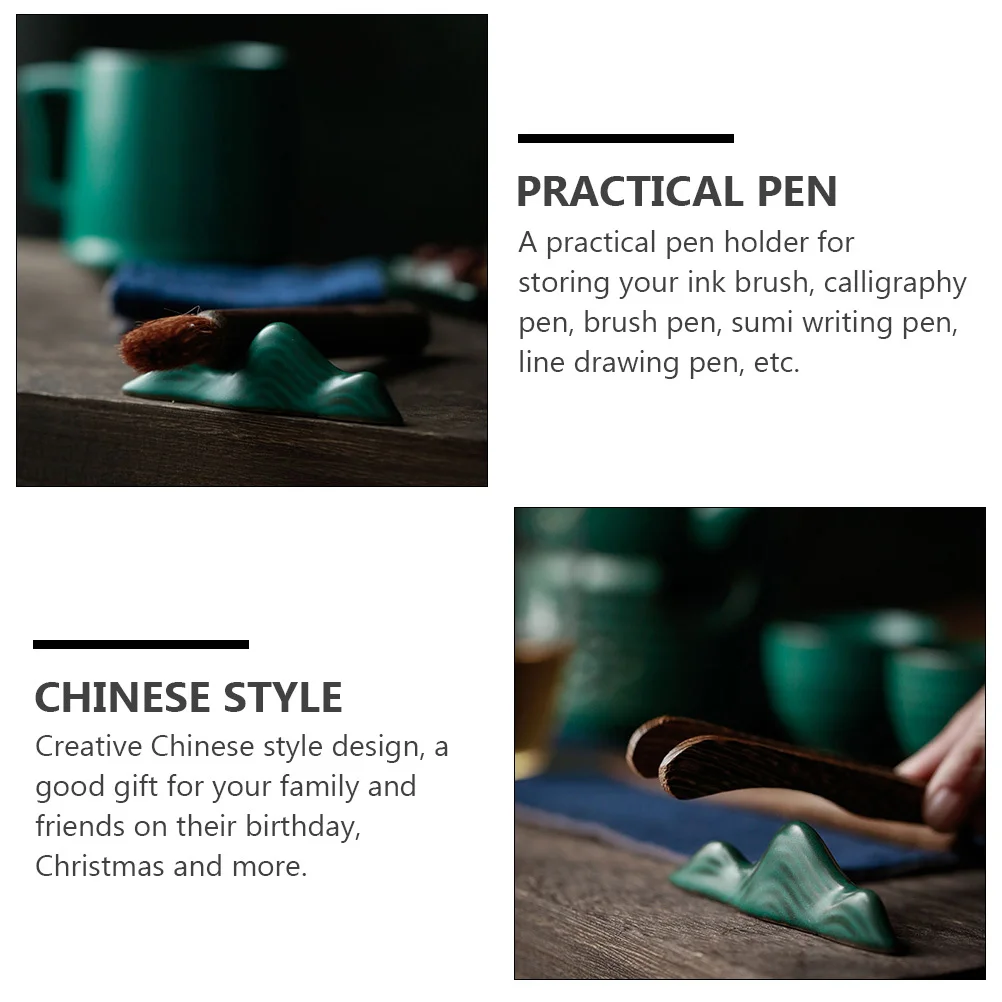 1Pcs Ceramic Painting Brush Holder Sturdy Calligraphy Pen Rack for Sumi Writing Brush Support Office School Decoration