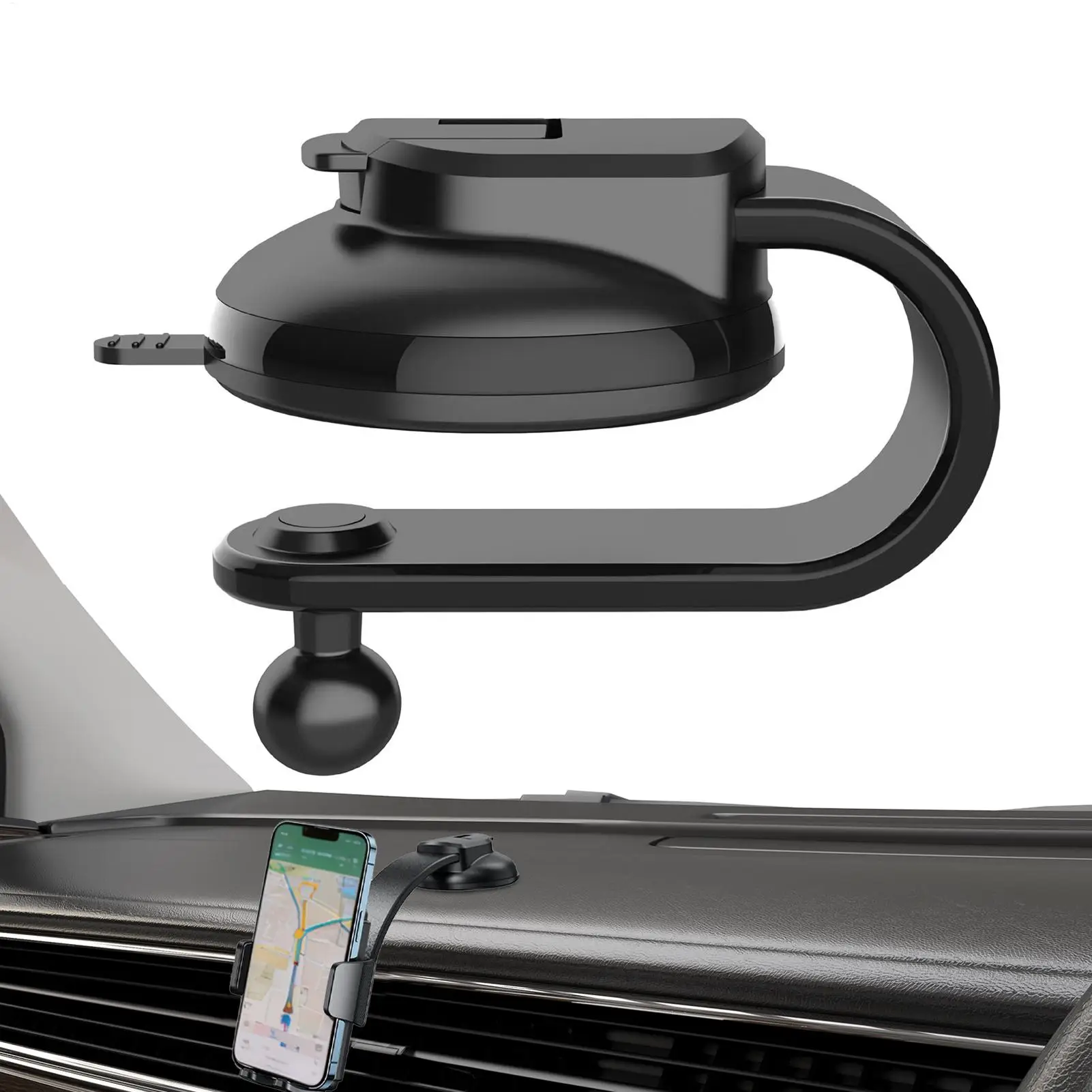 

Car Mount Adjustable Suction Cup Stand 360 Degree Rotation Car Phone Mount For Travel Truck Dashboard Windshield Drivers Mobile