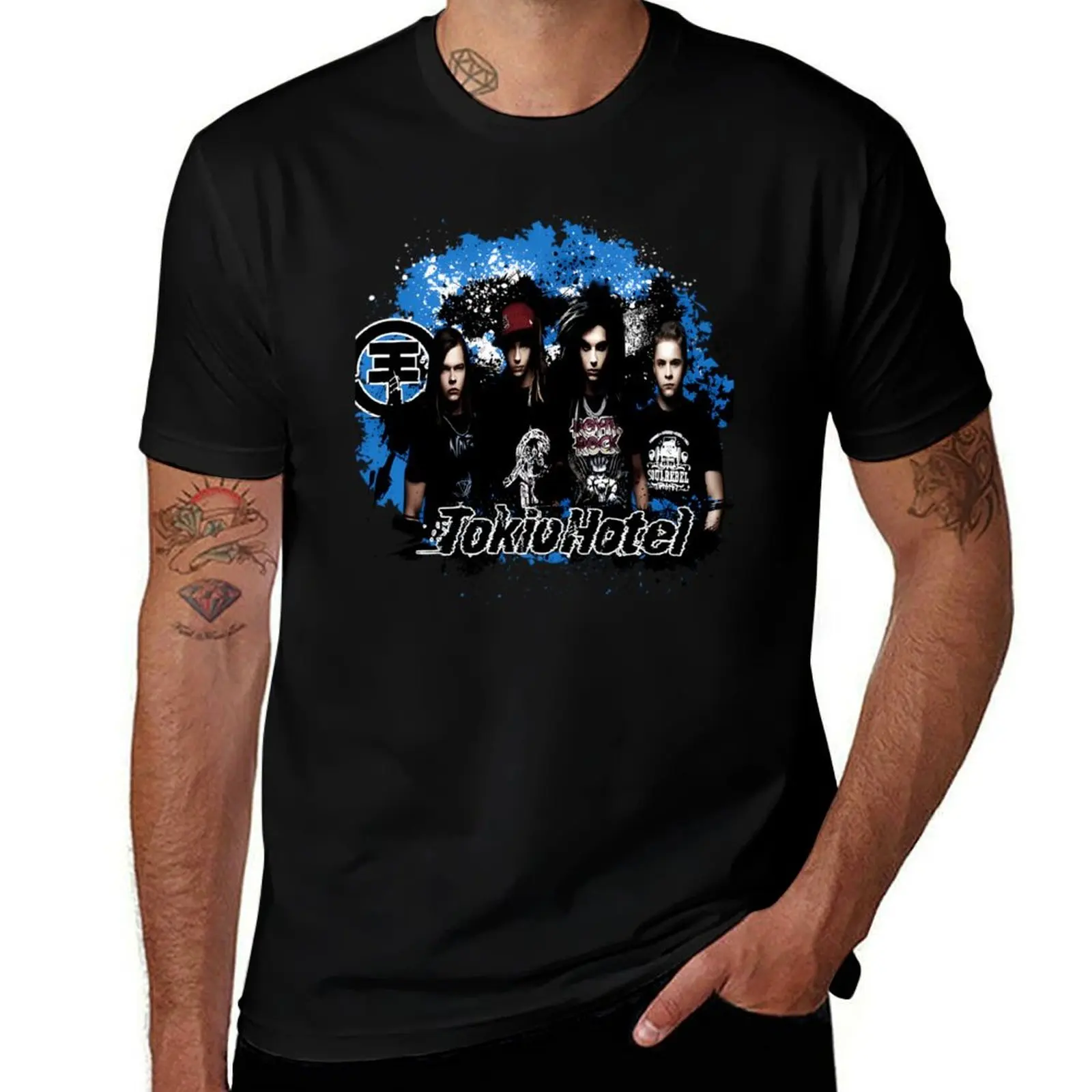

Tokio Hotel Band T-Shirt sublime blue archive graphic t shirt vintage customizeds T-shirts for men cotton