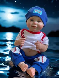 18-20 Inch Full Silicone Bald Reborn Doll Boy Handmade Newborn Doll 3D Painted Skin Bebe Reborn Doll