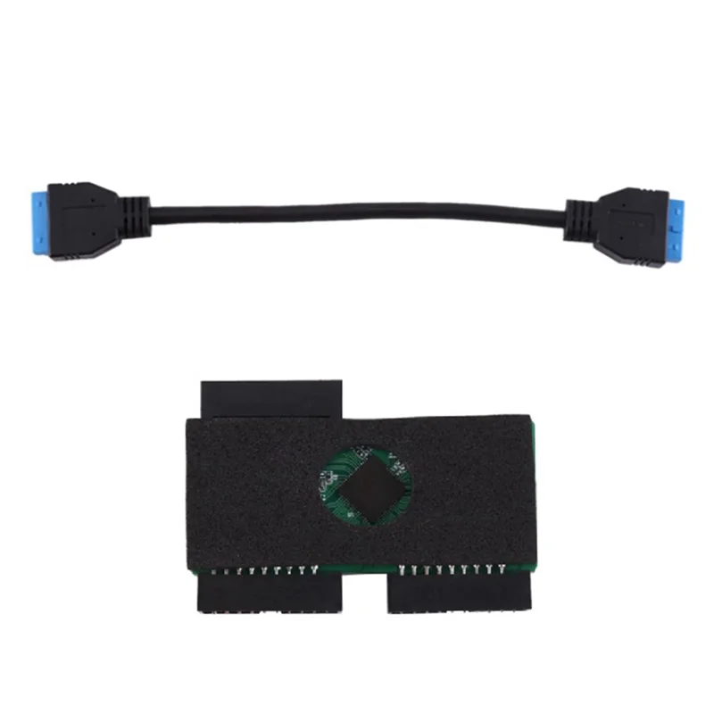 ATP-USB HUB 3.0 19Pin 1 a 2 Cabeçalho Cabo de Extensão com Chip de Adopção e Linha de Cabo Modular e Placa de Expansão