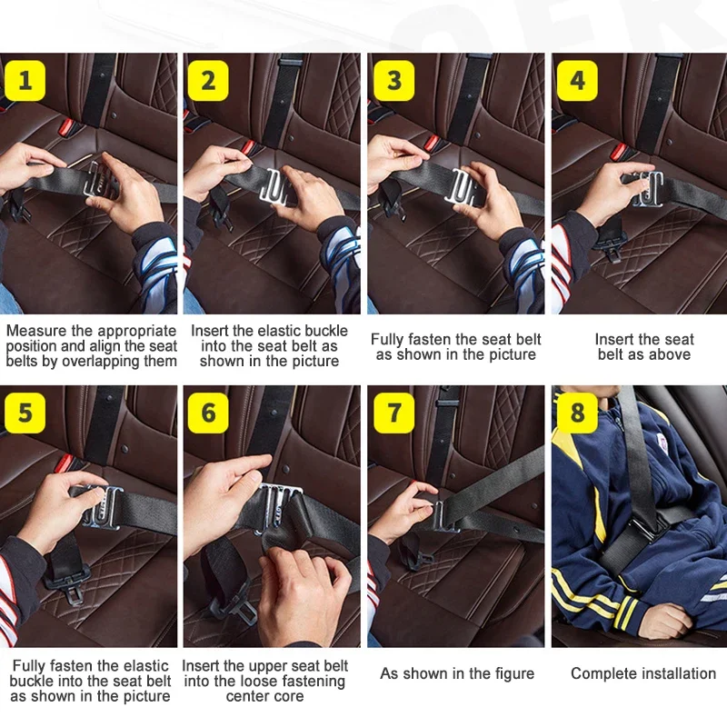 العالمي سيارة حزام أمان الطفل تعديل مرساة مكافحة الرقبة حزام الكتف جهاز ضبط النفس #5