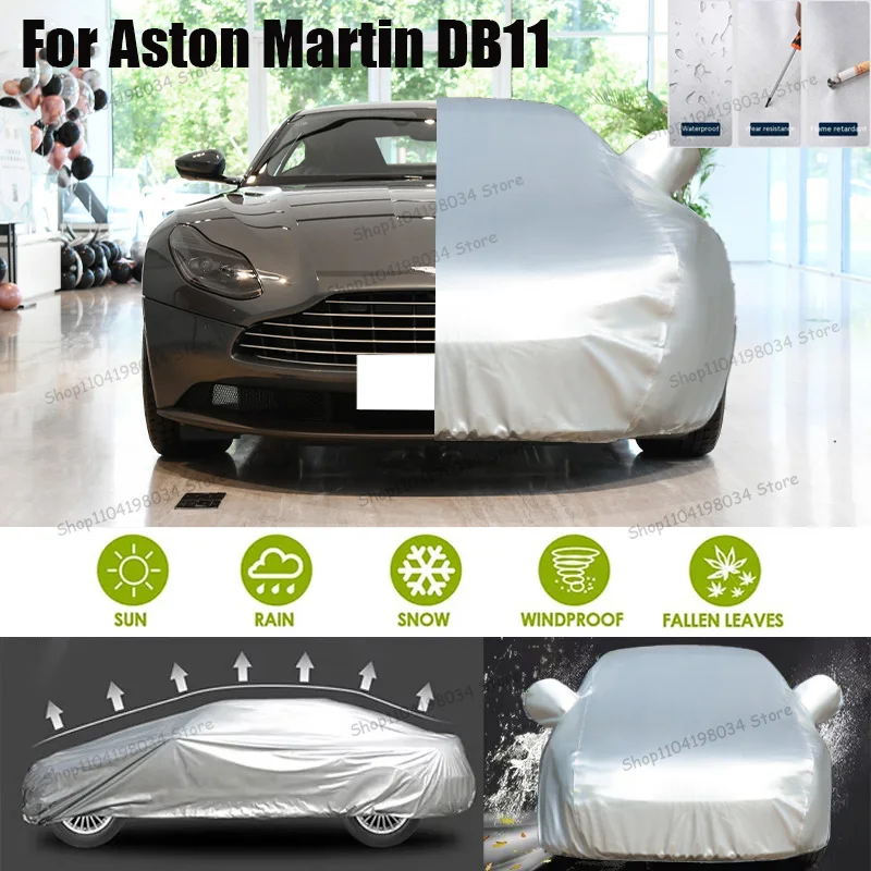 For Aston Marti DB11 Auto Anti snow Anti dust Sunscreen Anti-uv Anti peeling paint And Anti Rainwater 210t car cover Car cover