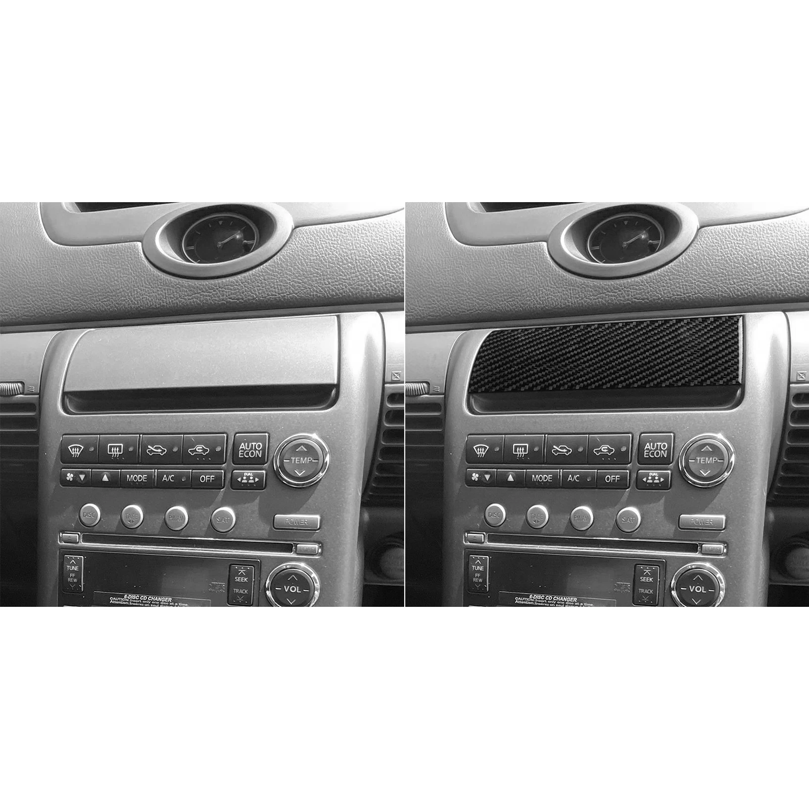 Real Soft Carbon Fiber For Infiniti G35 2002-2004 Car Storage panel on top of the center console Interior Accessories Stickers