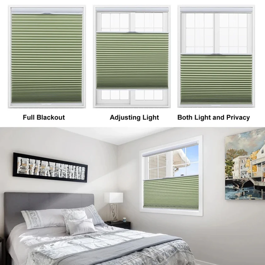 Modern Half/Full Blackout Cellular Honeycomb Blinds Top and Down Customized Window Shades Included installation Spare parts