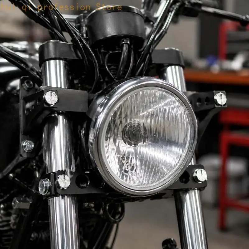 Motorrad-Lampen-Montagehalterung, gefrästes Aluminium-Stützset mit Bolzen und Unterlegscheiben für – Detail 4