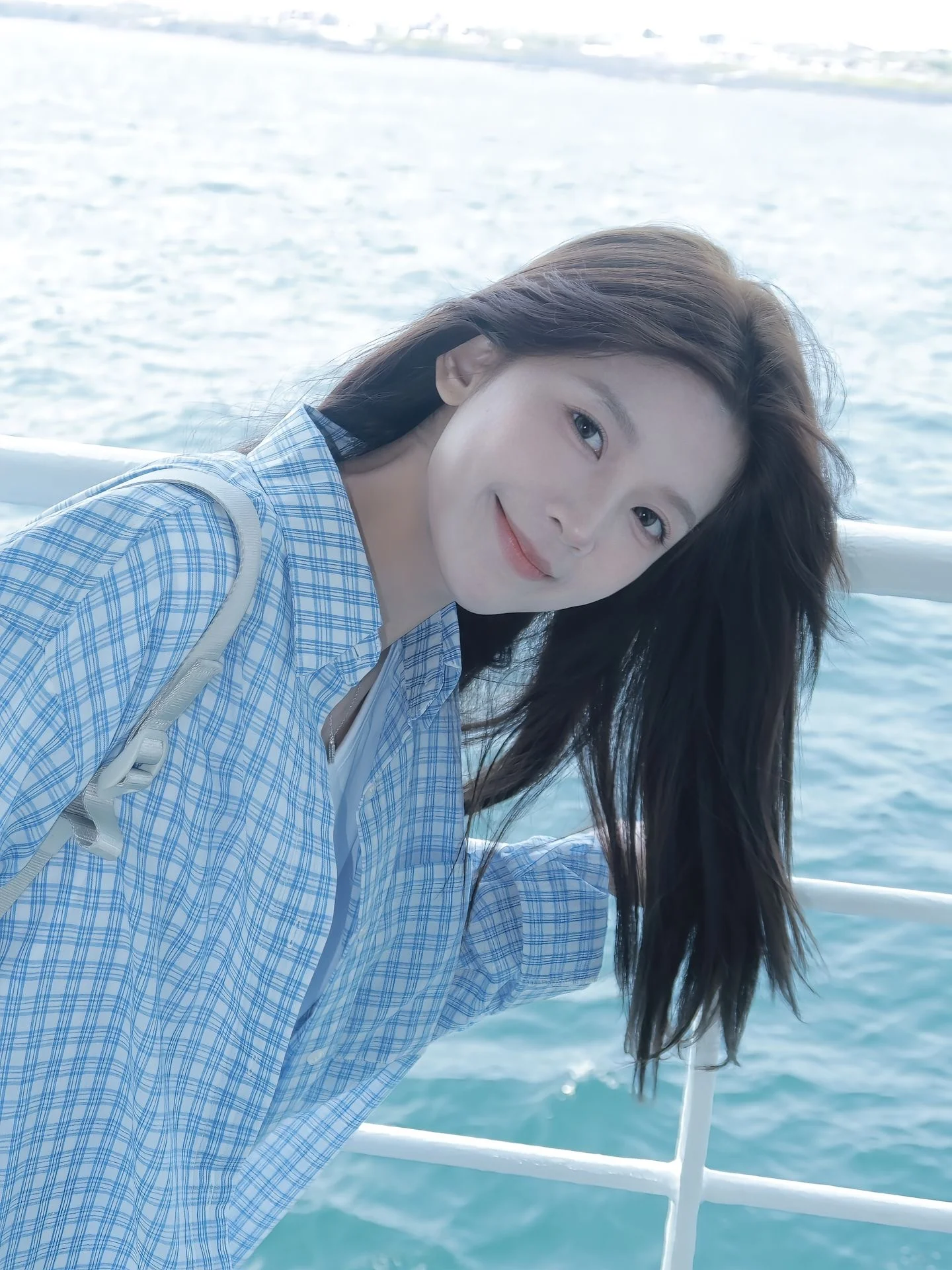 Blu Plaid Cotone Lino Donna irt Inverno Nuovo Vestibilità ampia Lunga Sve Antirughe Protezione solare Capispalla Comodo Top