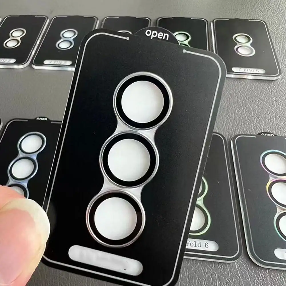 Rear Camera Lens Film Protector Cap For Samsung Z Fold Flip 6 Metal Camera Tempered Glass Lens Screen Protector