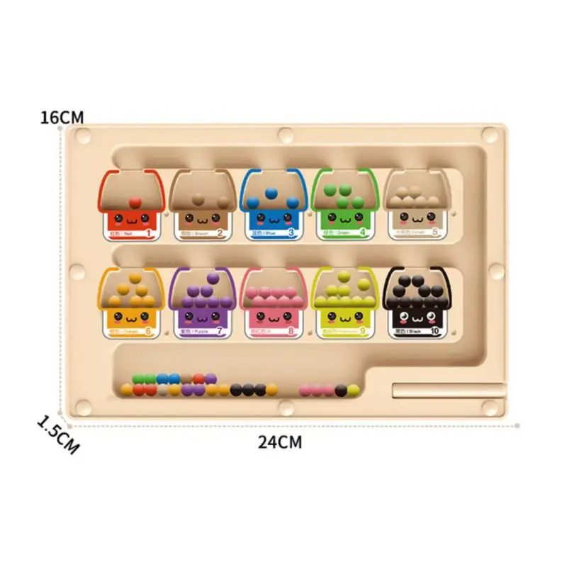 1 Set Grappige Montessori Magnetische Kleur Sorteren Games 2 In 1 Magnetische Kid's Concentratie Training Speelgoed Houten Positionering spel