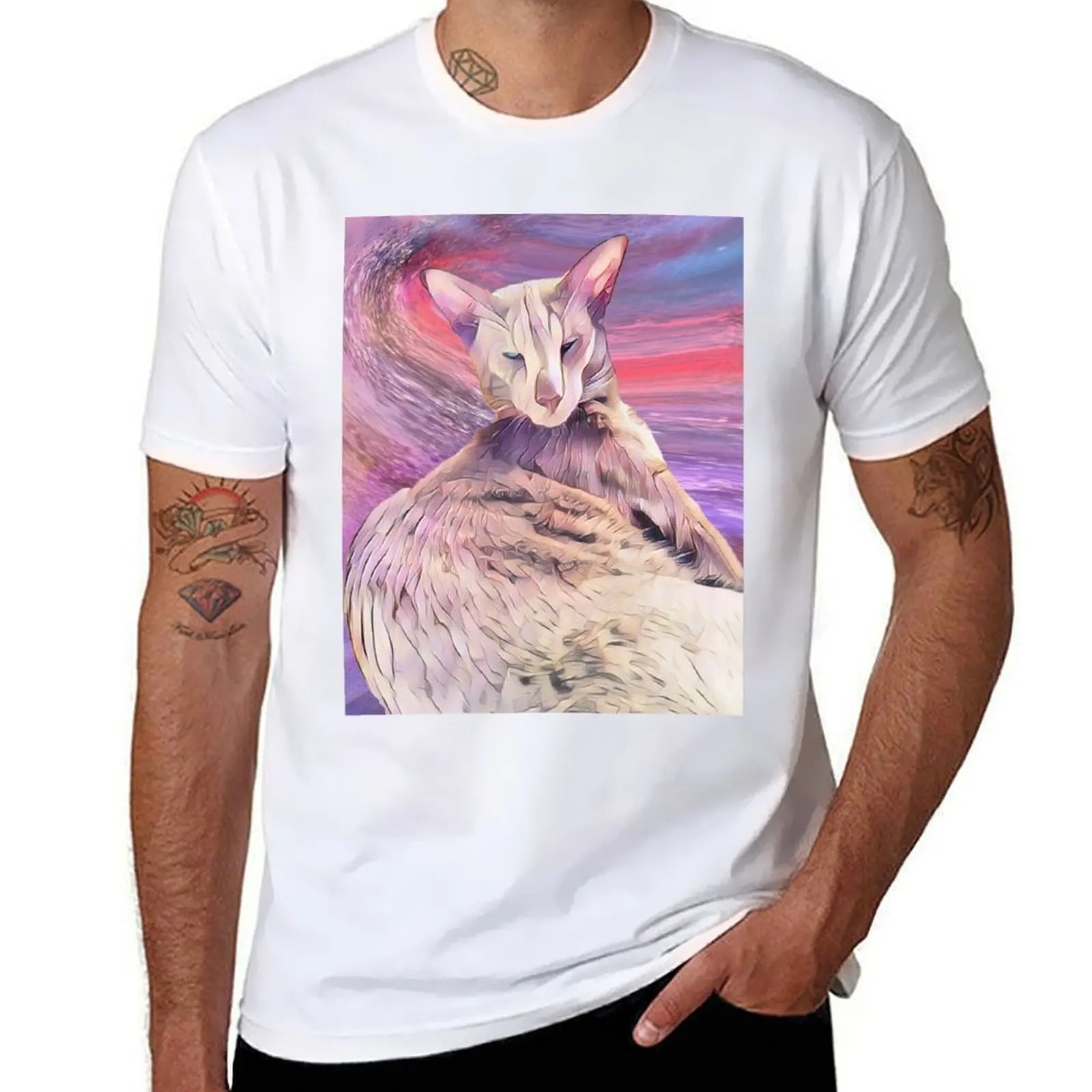 Cat Siamese T-Shirt Large Size Short Sleeve T-Shirt