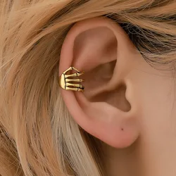 Vintage Punk Fashion Creative Skeleton Hand  Ear Clip Earring  For Women Men Trendy Party Jewelry  Gift