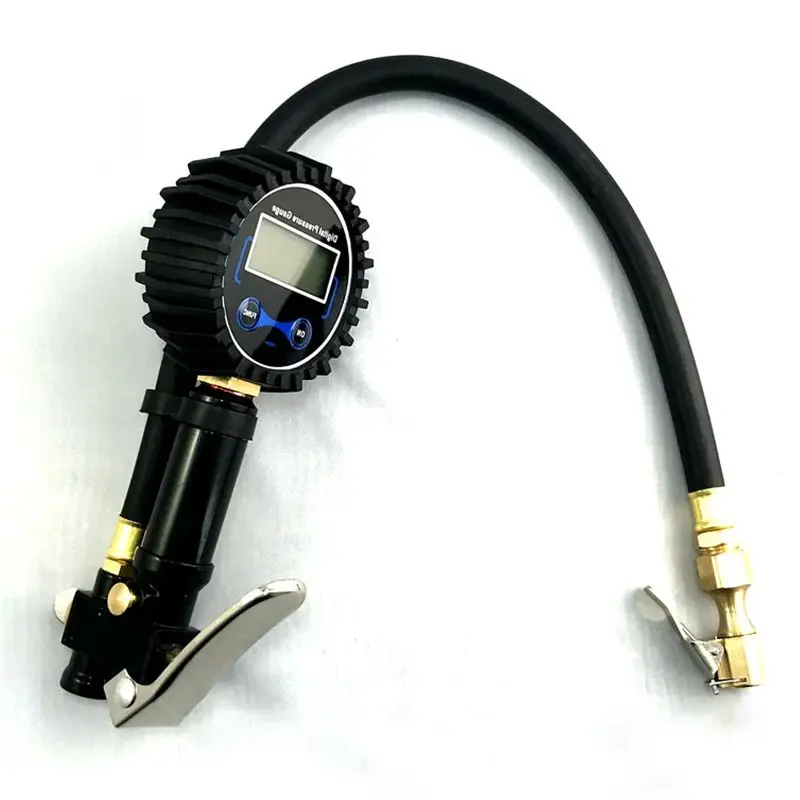 Digital Tire Inflator with Pressure Gauge and Backlight 200PSI Heavy Duty LCD Display Auto Air Inflating Gun with Hose