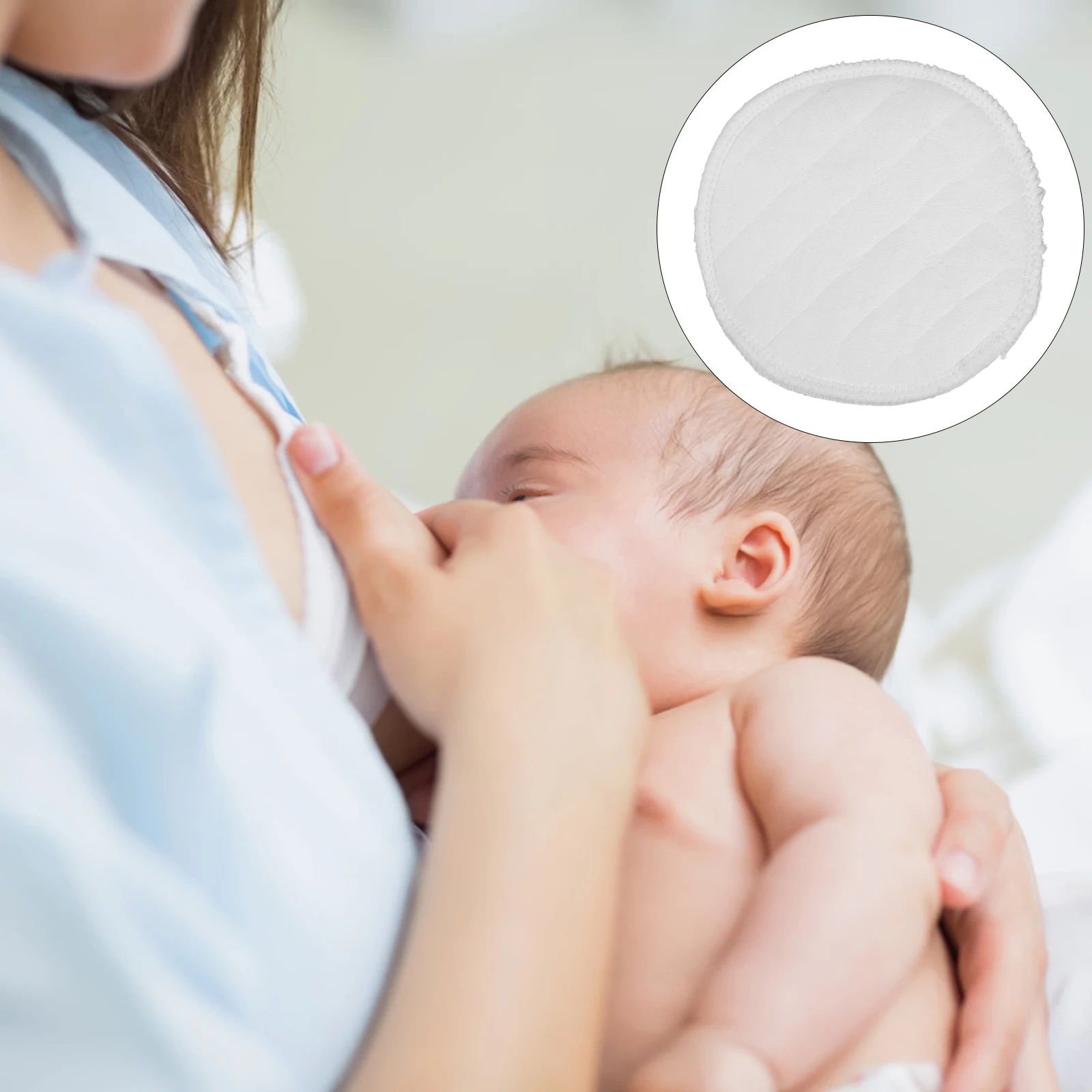 

Washable Breast Pads Cotton Reusable Breathable Breastfeeding Cover Pillow Breastmilk for Leaking Cooling Baby Burp Cloths