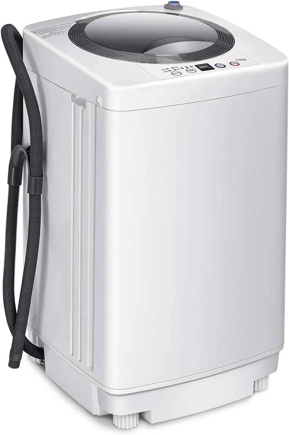 ARLIME 1.2 Cu.ft Portable Washing Machine Full-Automatic,8 lbs Capacity Laundry Machine W/Drain Pump, Ideal Compact Single Tub