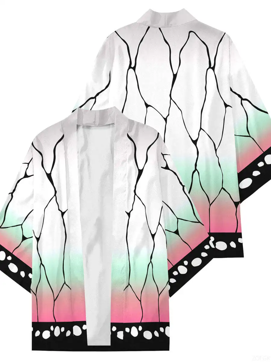 Kimono japonais à motif papillon de Style Ukiyo-e pour femmes, Cardigan classique à la mode pour hommes