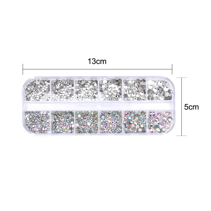 Mixed Size Ab Flatback Nail Strass 3d Crystal Edelstenen Onregelmatige Sieraden Kralen Bedels Manicuring Gel Polish Nail Art Accessoires