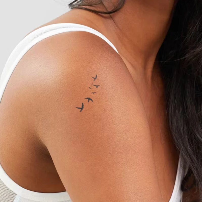 Bird Break Through Barriere Tatuaggi senza impegno Tatuaggi semipermanenti a base di erbe Adesivi artistici per braccia e corpo Adesivi per uomini e donne