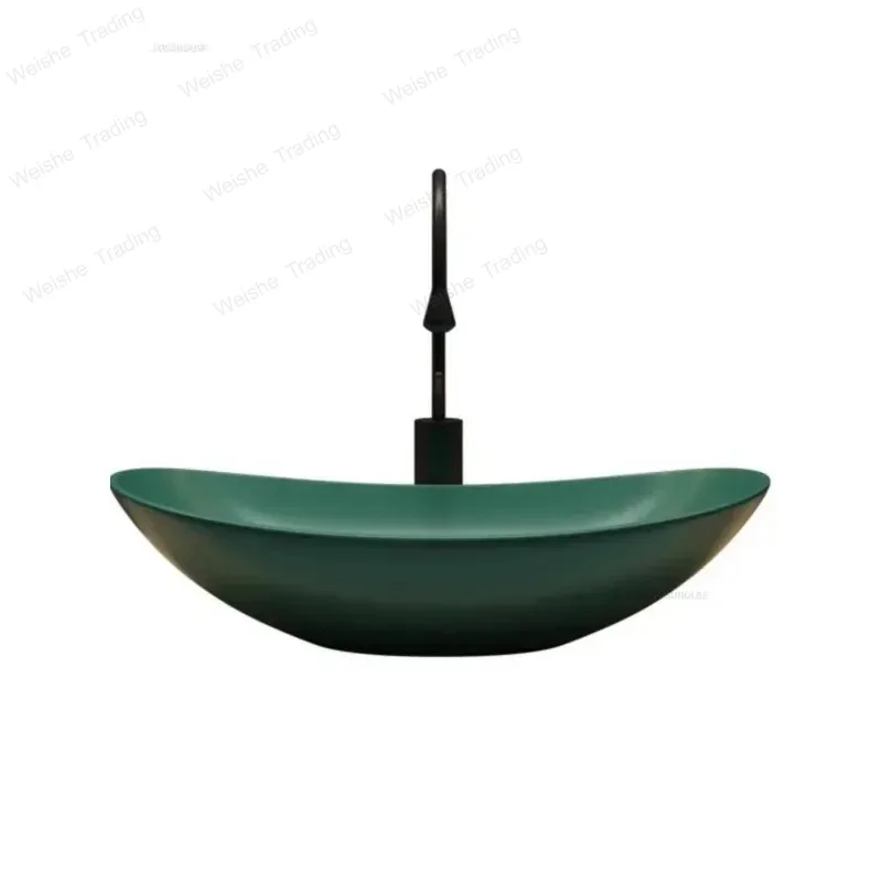 

Nordic Modern Bathroom Sink Luxury Bathroom Ceramic Gold Above Counter Basin Home Balcony Wash Basin Sinks Set