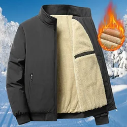 Chaqueta elegante con cuello levantado para hombre, abrigo de sudadera con cremallera, puño acanalado suelto, abrigo de invierno para viaje