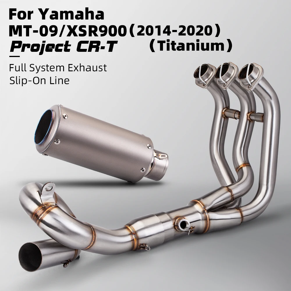 For YAMAHA MT09 FZ09 XSR900 Slip On 51MM Donut Front Tube Link Pipe Connect Original full Motorcycle Exhaust System