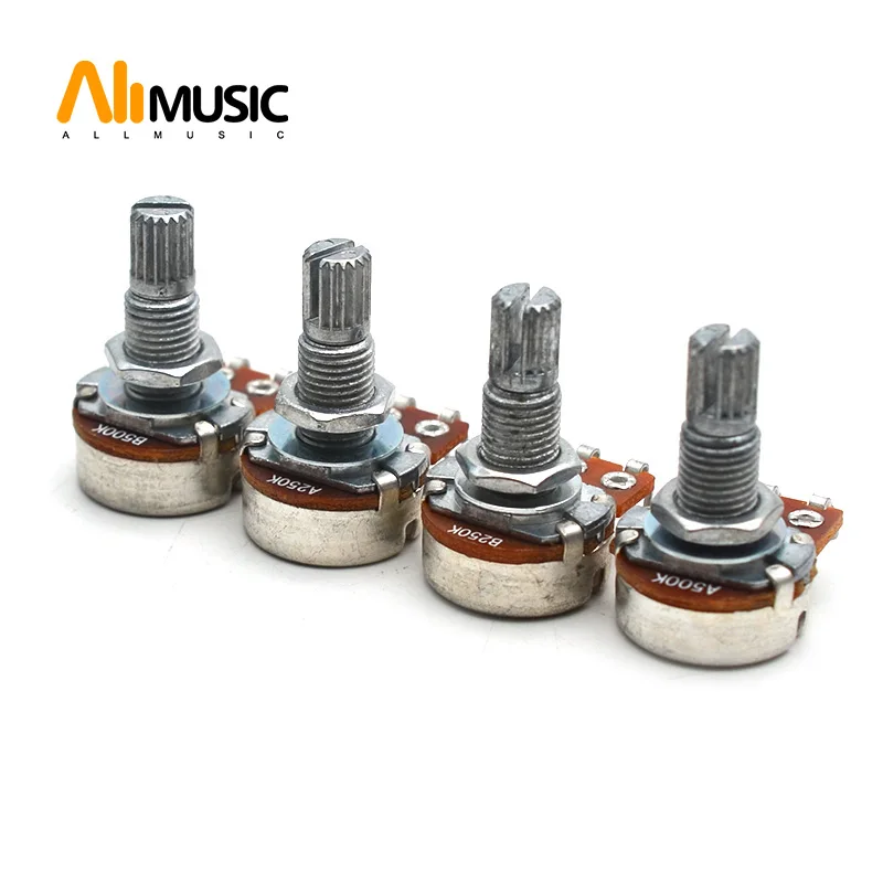 10Pcs Full Size Long Split shaft 18mm Guitar Pots Potentiometer For Guitar Bass part with 4 Specification