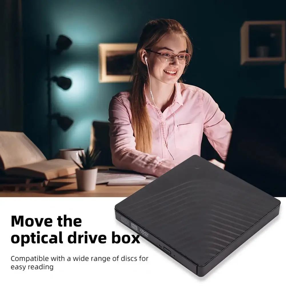 Dvd Drive eksternal ultra-tipis, pembakar Dvd USB 3.0/3.1 dengan performa stabil kecepatan tinggi untuk konsumsi daya rendah