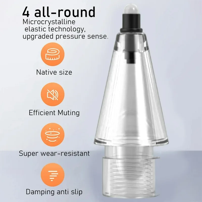 Replacement Pencil Nib for IPencil 1/2/Pro Detachable Silicone Tip Anti-slip Stylus Pens Fine Point with Storage Box Accessories
