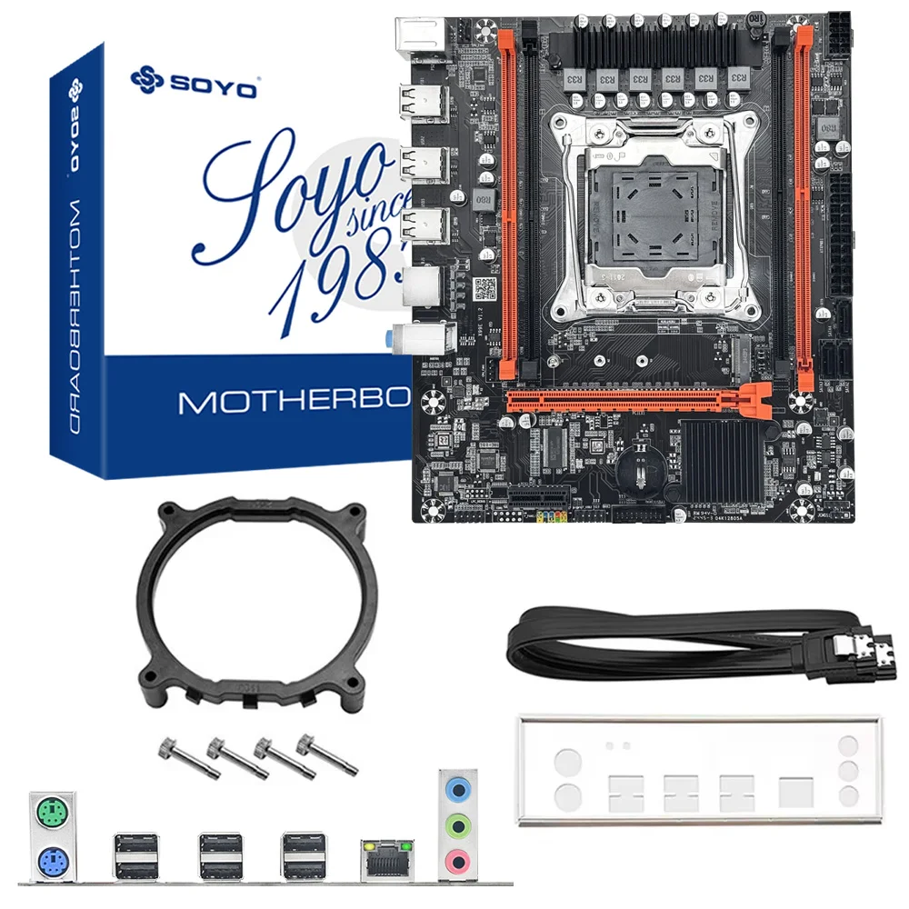 Conjunto de placa-mãe SOYO X99 com CPU Intel Xeon E5 2650 V3 e DDR4 de canal duplo 8Gx2 2133MHz ECC RAM para computador de jogos